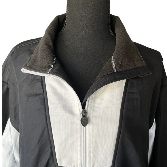 IAN POULTER DESIGN Jacket 1/4 Zip Golf Lined Pullover Black & White Men’s XL - Picture 2 of 10